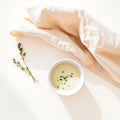 Pot of house herb sauce